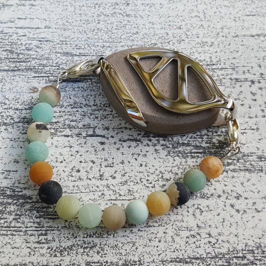 Amazonite Bracelet - Bellabeat Leaf and Ivy