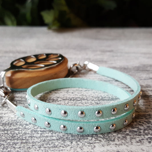 Waterfall Faux Suede Stud Wrap Bracelet - Bellabeat Leaf and Ivy