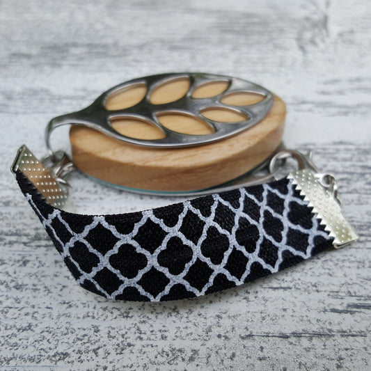 Black Trefoil Elastic Bracelet - Bellabeat Leaf and Ivy