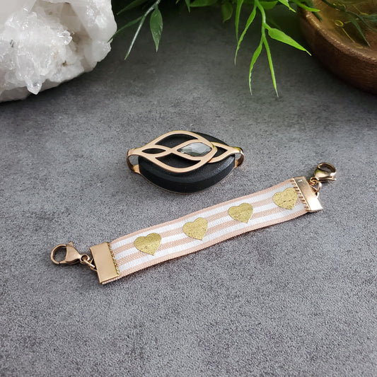 Blushing Hearts Elastic Bracelet - Bellabeat Leaf and Ivy