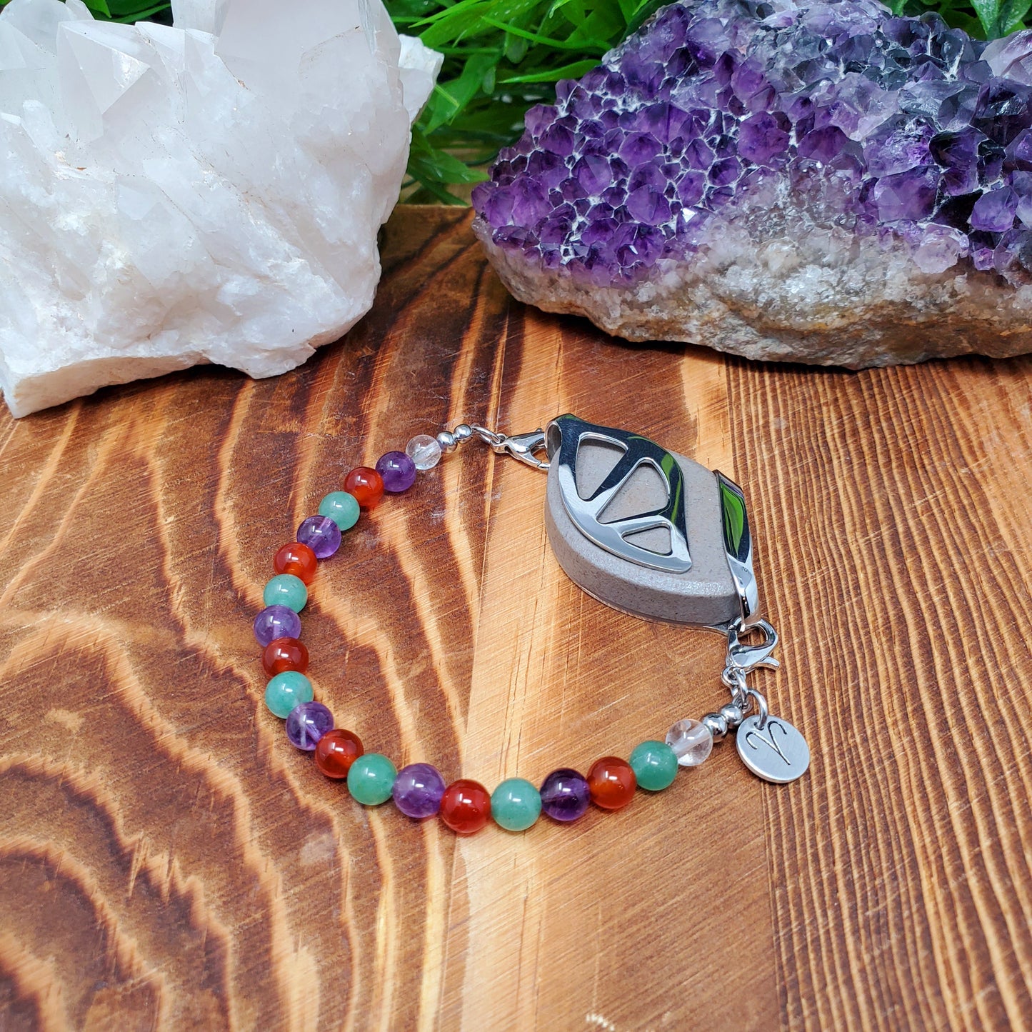 Aries Zodiac Stone Bracelet - Bellabeat Leaf and Ivy